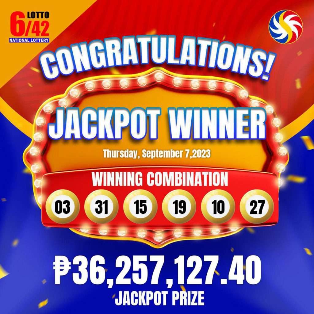 Lotto 6/42 Winner